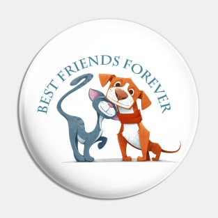 Cat and dog best friends forever. Pin