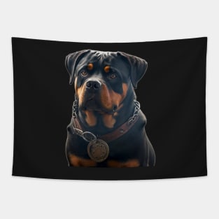 Rottweiler Steampunk Ai generated Tapestry