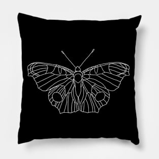 Butterfly - black and white lines Pillow