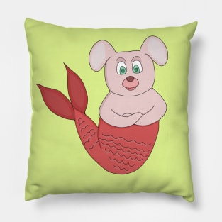 Merdog Merdawg Merman Fish Dog Pillow