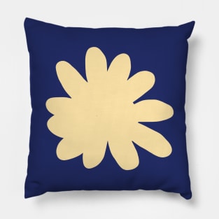 Pale Orange Abstract Minimal Flower Pillow