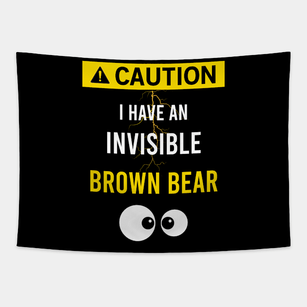 Invisible Brown Bear Tapestry by flaskoverhand