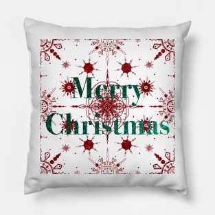 Glitter Red Christmas Snow Pillow