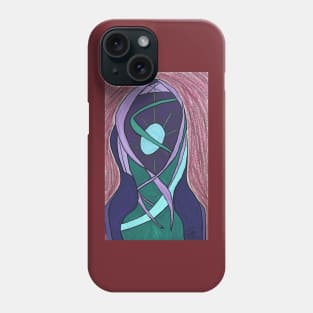 Midnight Galaxy Traveler Doodle Phone Case