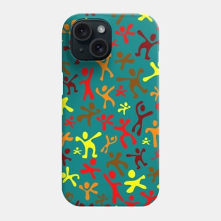 Run Jump Play Repeat on Dark Teal Phone Case