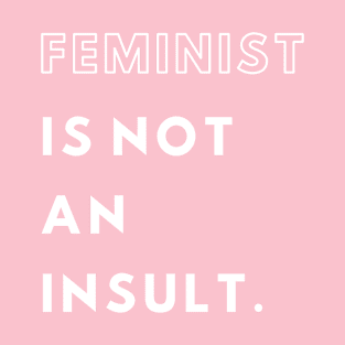 Feminist is not an insult text T-Shirt