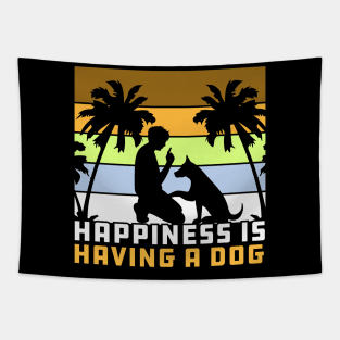 Happiness Is Having A Dog Gift Idea For Dogs Lovers Tapestry