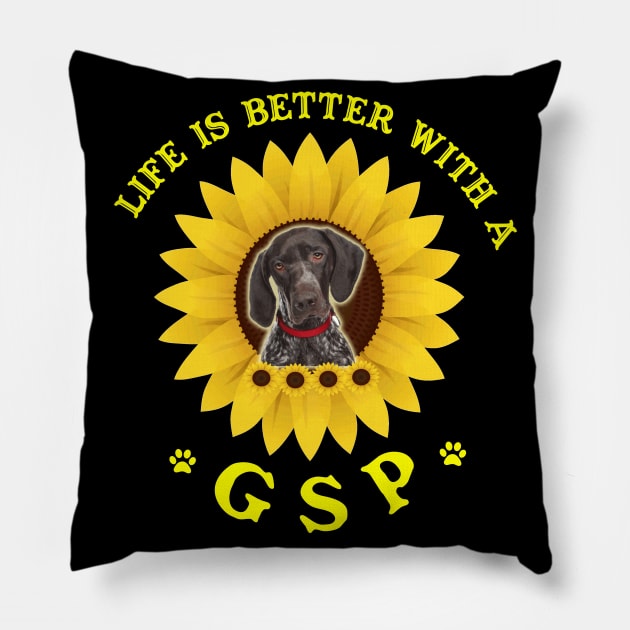 German Shorthaired Pointer Lovers Pillow by bienvaem