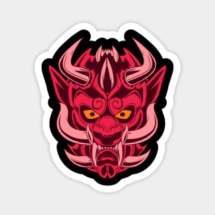 Japanese Oni Harajuku Demon Art Devil Face Magnet