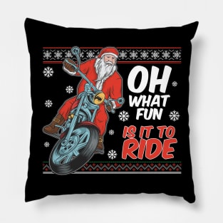 Festive Holiday Santa claus is coming to town Pillow