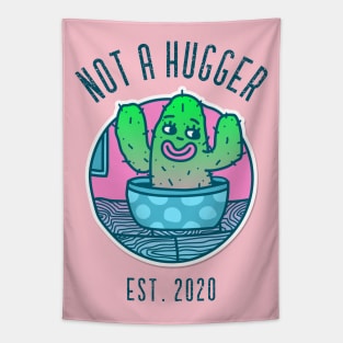 Vintage Not A Hugger Est. 2020 Cactus Tapestry