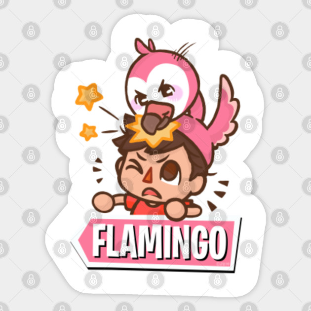 Flamingo Cartoon Flamingo Sticker Teepublic Au