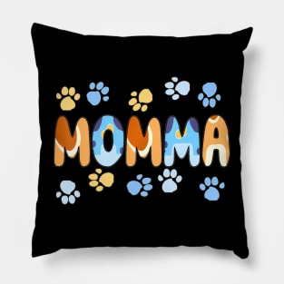 Momma Of The Birthday Boy Girl Dog Family Matching Pillow