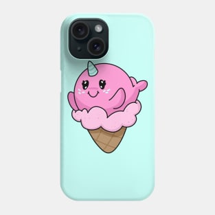 Narwhal Ice Cream (Strawberry Flavor) Phone Case