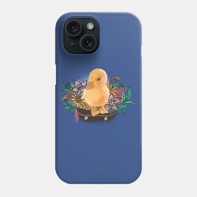 Skater Duckling Phone Case by Brittany Hefren