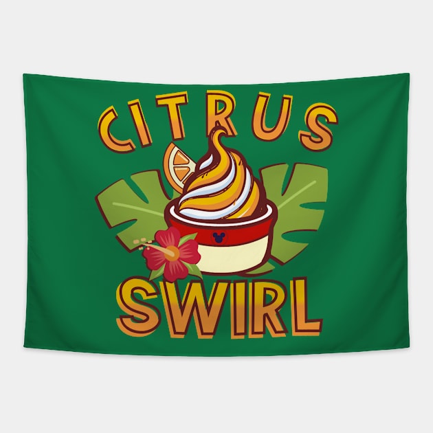 Citrus Swirl Tapestry by EnchantedTikiTees