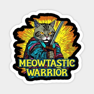 Meowtastic Warrior Magnet