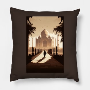 The Taj Mahal at Sunset Pillow