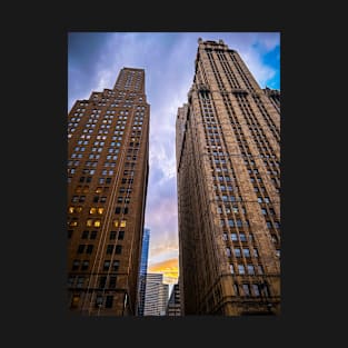 Manhattan Sunset Skyline Skyscrapers NYC T-Shirt