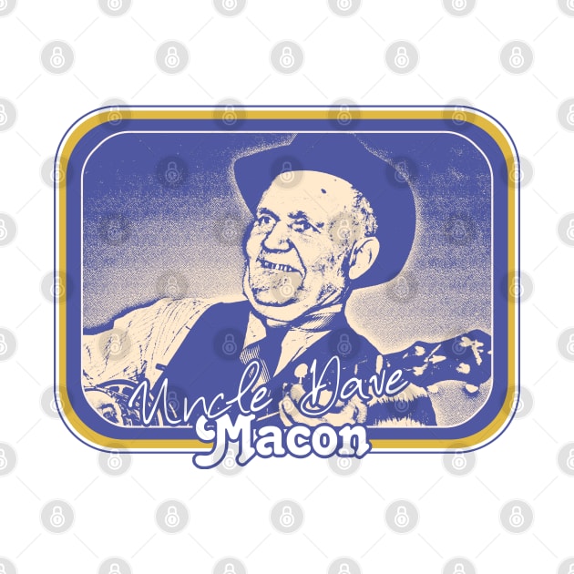 Uncle Dave Macon / Retro Style Country Fan Design by DankFutura