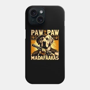 Pew Pew Madafakas Labrador Retriever Crazy Vintage Funny Dog Owners T-Shirt Phone Case