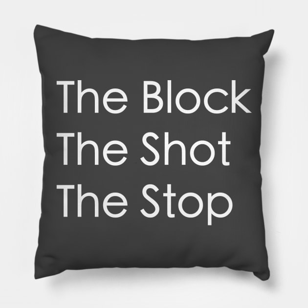 The Block, The Shot, The Stop Pillow by mrakos