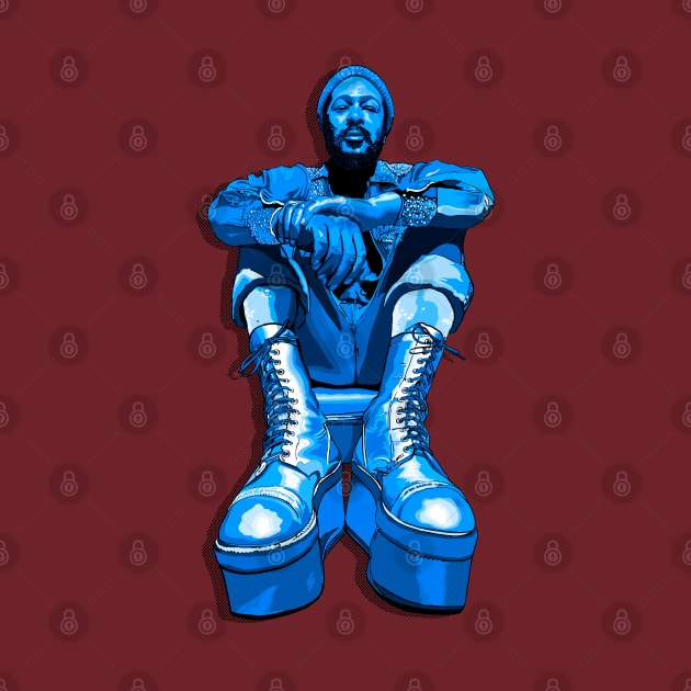 Marvin's Platform Boots- Blue Monochrome by FanboyMuseum