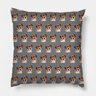 Boxer Dog Wearing Sunglasses Pillow