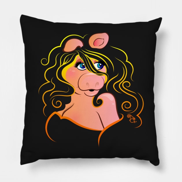 Electric Diva- Sunset Pillow by Toni Tees