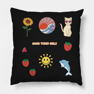 Pack cute summer stickers Pillow