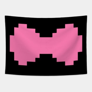 Pixelated Pink Bow Tapestry