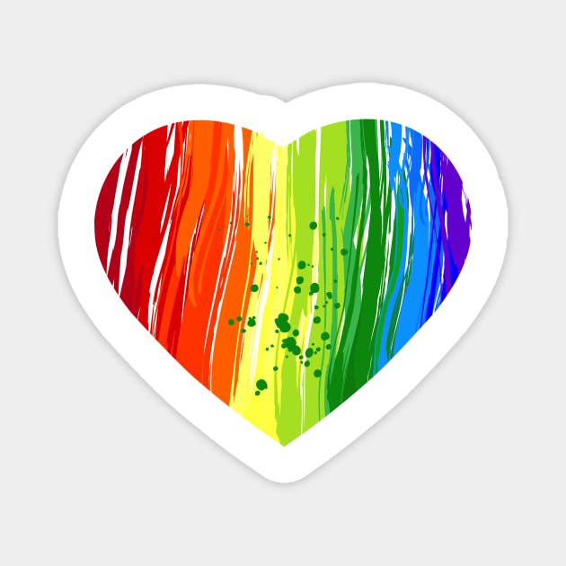 Rainbow Heart Magnet by Blackmoon9