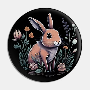 Rabbit in the grass Pin