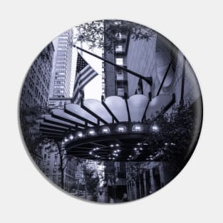 E 58th St, Madison Avenue,American Flag, New York City Pin