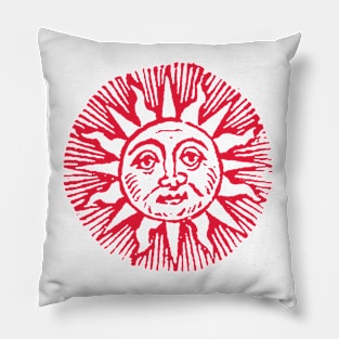 The Sun's Face - Medieval Graphic Pillow