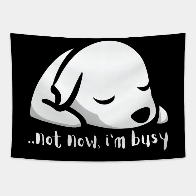 sleepy puppy Tapestry by WildEdge