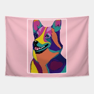 Colorful Corgi Tapestry