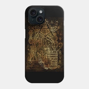 Potions and Pentagram (version 3). Mystic and occult design. Phone Case