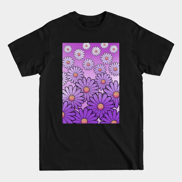 Disover purple daisy flowers - Purple Flowers - T-Shirt