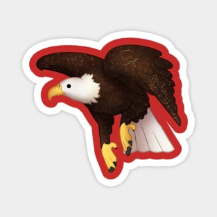 Cozy Bald Eagle Magnet