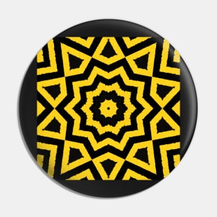 HIGHLY Visible Yellow and Black Line Kaleidoscope pattern (Seamless) 18 Pin