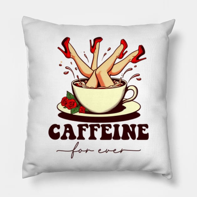 Caffeine For Ever | Caffeine 4 Ever Pillow by GreenCraft