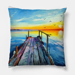 Dawn by the river Pillow