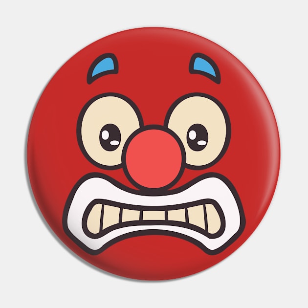 Funny Clown Face Cartoon Illustration Pin by unlesssla