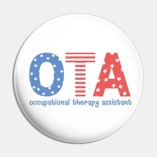 Occupational Therapy Assistant 4th of July Pin