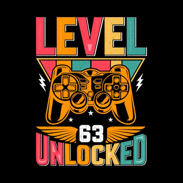 Level 63 Unlocked Awesome Since 1960 Funny Gamer Birthday by susanlguinn