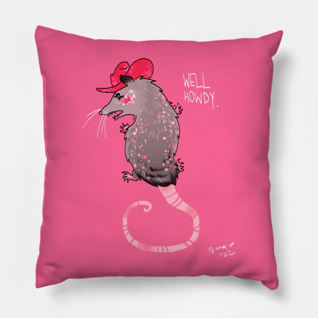 Howdy (the Possum) Pillow by DixxieMae