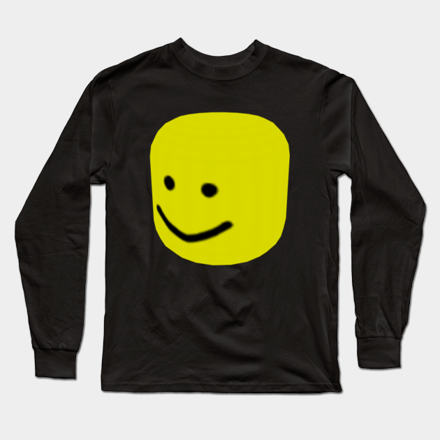 Roblox Big Head Noob Gamer Gift Roblox Long Sleeve T Shirt Teepublic - how to get the big yellow head in roblox