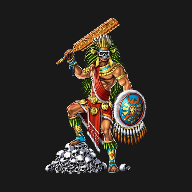 Aztec Skull Warrior by underheaven