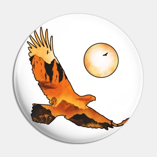 Sunset Eagle Pin